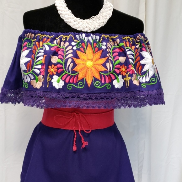 MEXICANA Tops - Purple mexican blouse